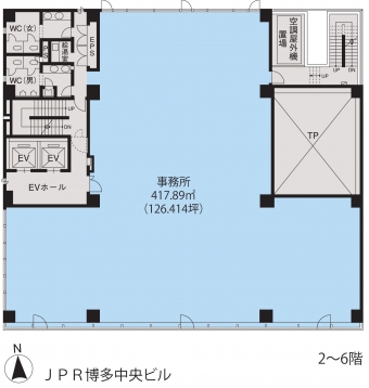 画像1:ＪＰＲ博多中央ビル,事務所,福岡市博多区博多駅前2-6-12